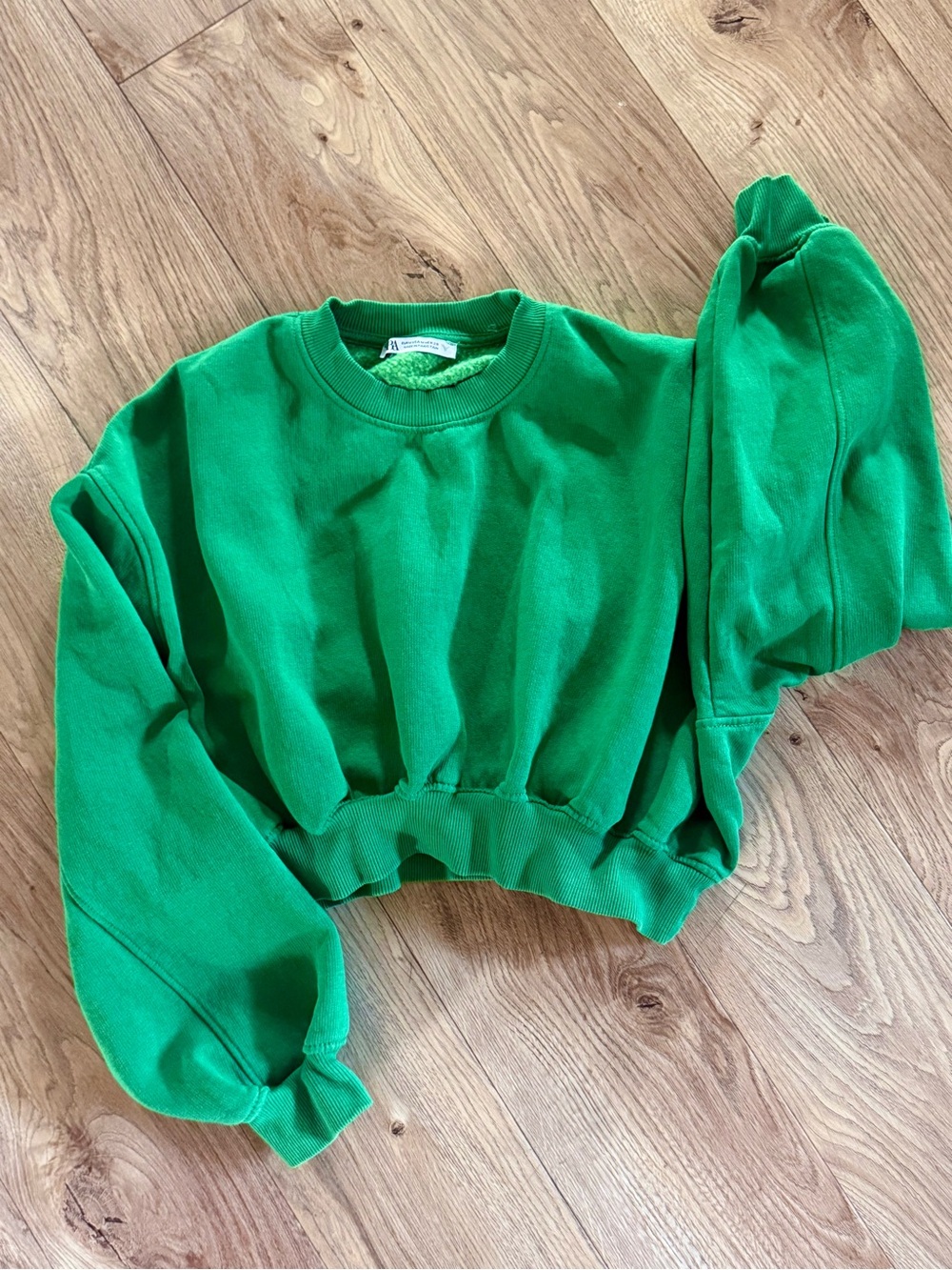 Green cropped Crewneck Sweatshirt size M